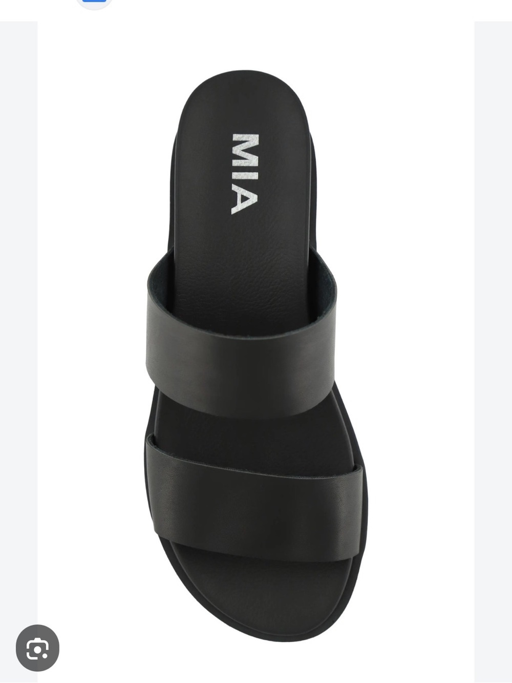 MIA Black Double-Band Slide Sandal